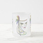 Karneval-Masken-mattierte Tasse (Mittel)