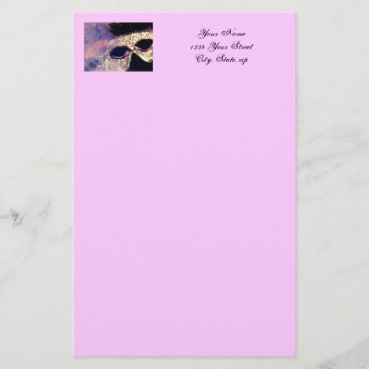 Karneval-Maskenbriefpapier Briefpapier (Vorderseite)