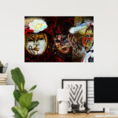 Karneval-Maskengruppe Poster (Heimbüro)
