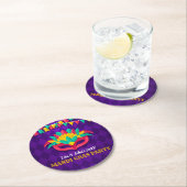 Karneval-Maskerade-Party Runder Pappuntersetzer (Vor Ort)