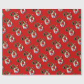 KARNEVAL-MASKERADE-Rot Geschenkpapier (Flach)