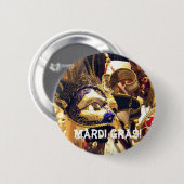 Karneval maskiert Knopf Button (Vorne & Hinten)