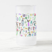 Karneval Mattglas Bierglas (Mittel)