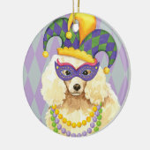 Karneval-Miniaturpudel Keramikornament (Links)