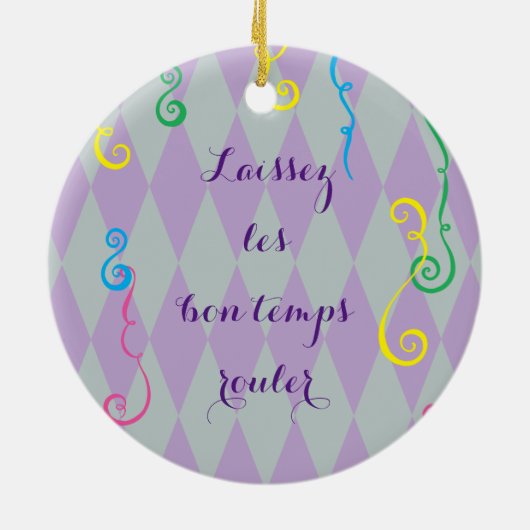 Karneval-Miniaturpudel Keramikornament (Hinten)