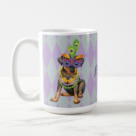 Karneval-Minuten-Button Kaffeetasse (Links)