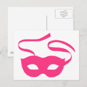 Karneval mit Theatermaske Postkarte (Vorne/Hinten)