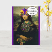 Karneval Mona Lisa Karte (Gelbe Blume)