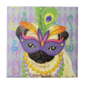 Karneval-Mops Fliese (Vorderseite)