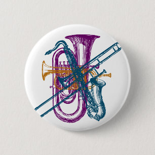 Karneval-Musik Button