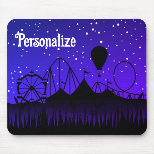 Karneval Nacht Sommermesse schwarz blau Mousepad (Vorne)