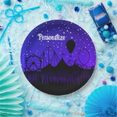 Karneval Nacht Sommermesse schwarz blau Pappteller (Party)