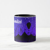 Karneval Nacht Sommermesse schwarz blau Tasse (Zentrum)