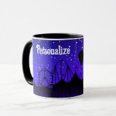 Karneval Nacht Sommermesse schwarz blau Tasse (Vorderseite Links)