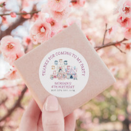 Karneval Niedliche Geburtstag Budget Vielen Dank Runder Aufkleber