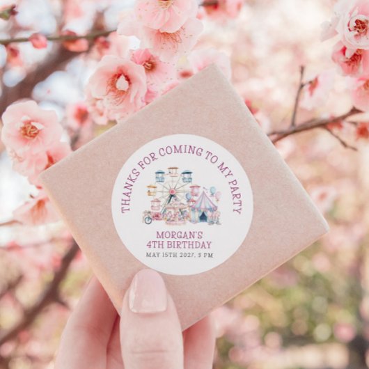 Karneval Niedliche Geburtstag Budget Vielen Dank Runder Aufkleber