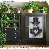 Karneval Noir Abbildung, Vorderseite ergibt CG1B-D Seidenpapier