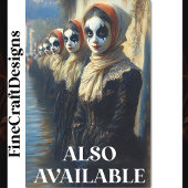 Karneval Noir bemalten Gesichtsfiguren BK1 Decoupa Seidenpapier