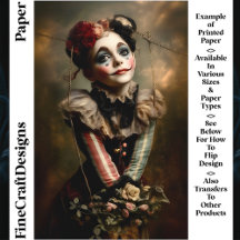 Karneval Noir Circus Niedlich Girl CN4 Scrapbook P