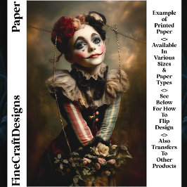 Karneval Noir Circus Niedlich Girl CN4 Scrapbook P