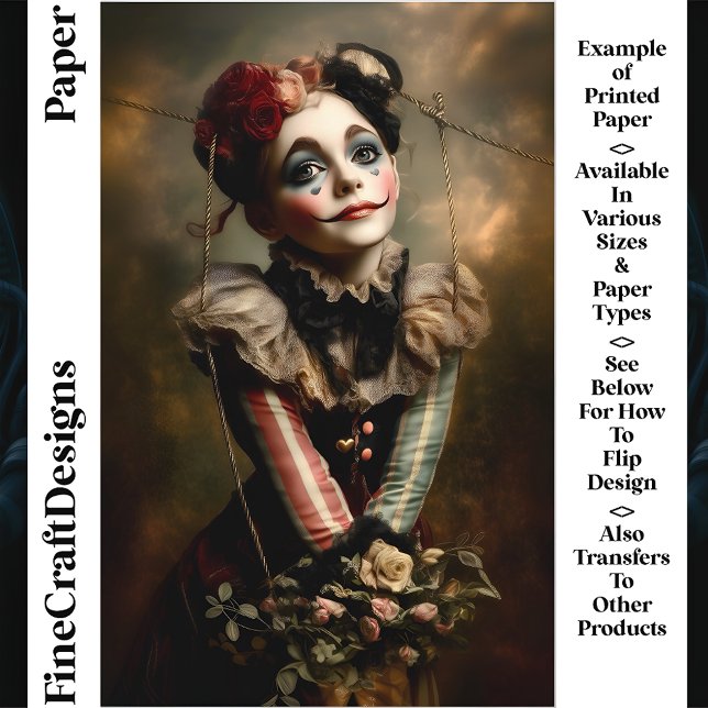 Karneval Noir Circus Niedlich Girl CN4 Scrapbook P (Von Creator hochgeladen)