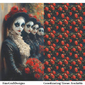 Karneval Noir Viktorianisch Mime Women BJ5 Decoupa Seidenpapier