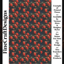 Karneval Noir Viktorianische Rose Tissue BJ6 Decou Seidenpapier