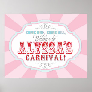 Karneval oder Circus Begrüßungszeichen von Allysa Poster
