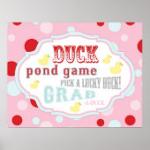Karneval oder Circus Duck Pond Game Sign Poster (Vorne)