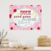 Karneval oder Circus Duck Pond Game Sign Poster (Küche)