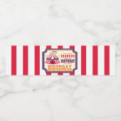 Karneval oder Circus, Royal Blue Birthday Wasserflaschenetikett (Einzelnes Label)