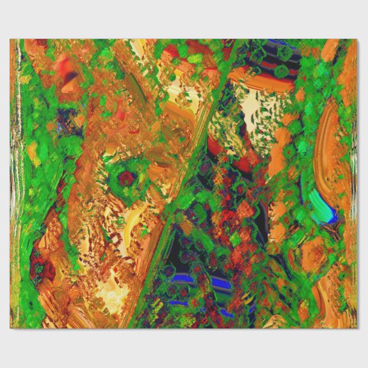 Karneval oder Party mit Maske, grün und orange Geschenkpapier (Flach)