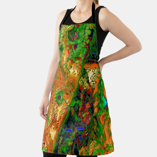 Karneval oder Party mit Maske, grün und orange Schürze (InSitu)