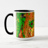 Karneval oder Party mit Maske, grün und orange Tasse (Links)