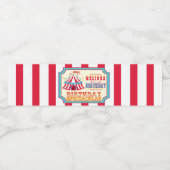 Karneval oder Zirkus, Geburtstag Spektakulär Wasserflaschenetikett (Einzelnes Label)