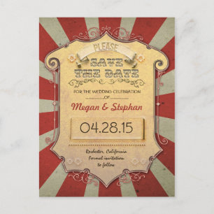 Karneval oder Zirkuspostkarten Ankündigungspostkarte