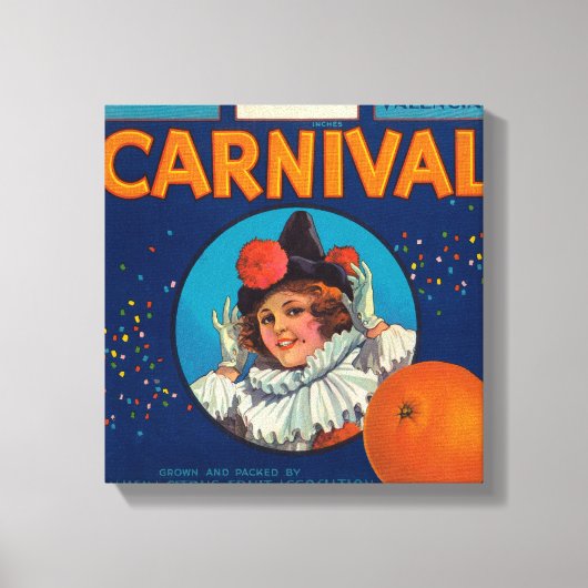Karneval Orange LabelAnaheim, CA Leinwanddruck (Vorderseite)