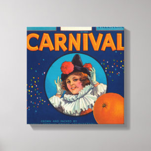 Karneval orange LabelAnaheim, CA Leinwanddruck