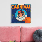 Karneval Orange LabelAnaheim, CA Leinwanddruck (Insitu (Wohnzimmer))