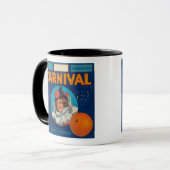Karneval Orange LabelAnaheim, CA Tasse (Vorderseite Links)