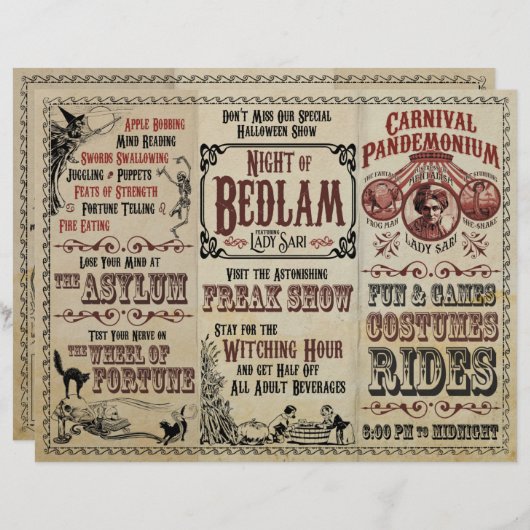 Karneval Pandemonium Flyer (Vorne/Hinten)