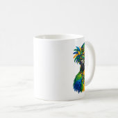 Karneval Papagei Bunte Kunst Kaffeetasse (VorderseiteRechts)