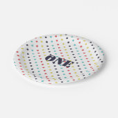 Karneval-Papierplatte {bearbeitbarer Text} Pappteller (Schrägansicht)