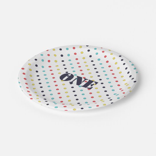 Karneval-Papierplatte {bearbeitbarer Text} Pappteller (Schrägansicht)