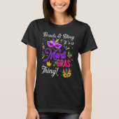 Karneval Party Beads Bling Es ist eine Mardi Gras  T-Shirt (Vorderseite)