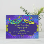 Karneval-Party Einladung (Stehend Vorderseite)