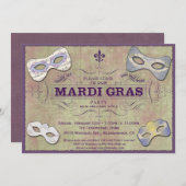 Karneval-Party Einladung (Vorne/Hinten)