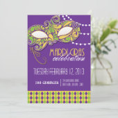 Karneval-Party Einladung (Stehend Vorderseite)