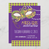 Karneval-Party Einladung (Vorne/Hinten)