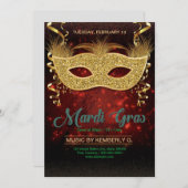 Karneval-Party Einladungs-Flyer Einladung (Vorne/Hinten)